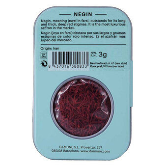 Safran Negin 2 grammes - Filaments de safran p&eacute;rsien premium de luxe.